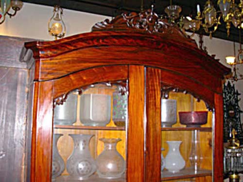 Victorian Rosewood Rococo Revival Bookcase