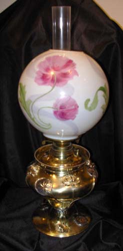 Lamp: B & H Art Nouveau Kerosene Lamp