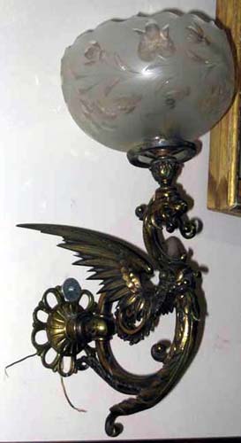  Brass Griffen Gas Sconce - 891