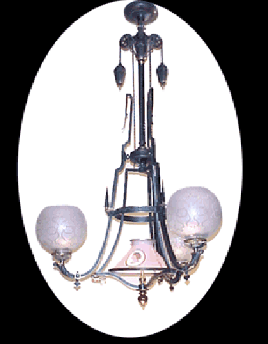 Victorian Neo-Grec Style Gas Chandelier - 220