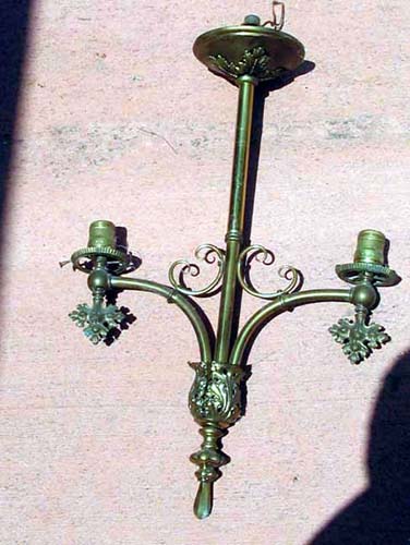 Victorian Gothic 2 arm Gas Chandelier