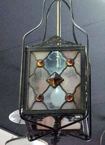 Victorian Slag Glass Hall Lantern - 291