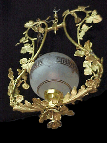 Elaborate Victorian Rococo Gas Hall Light - 129