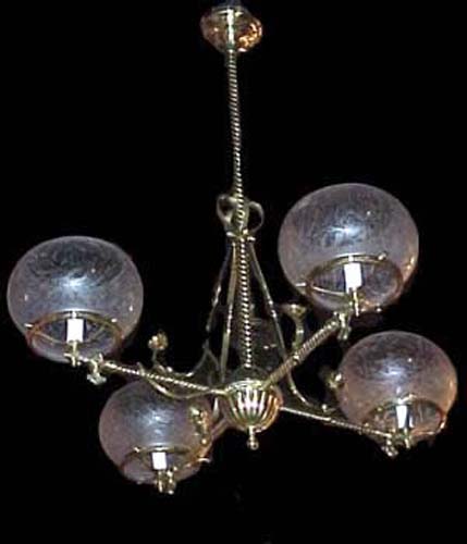 Arm Victorian Gas Chandelier in the Aesthetic tast