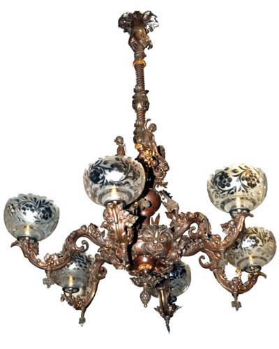 Rococco 6 Arm Gas Chandelier - 280