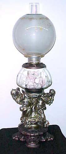 Victorian Crown Milano Figural Banquet Lamp - 284