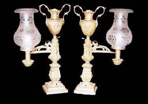 Bronze Argand Lamps - 33