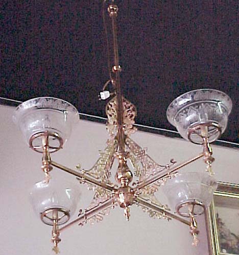 Victorian 4 arm Aesthetic Gas Chandelier - 258
