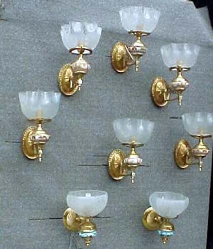 Prs of Aesthetic Satsuma Gas Sconces - 247