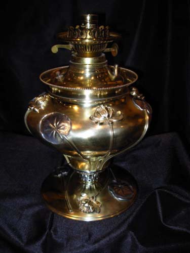 Lamp: B & H Art Nouveau Kerosene Lamp