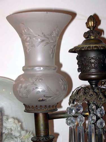 Pr Argand Lamps by J&I Cox SOLD