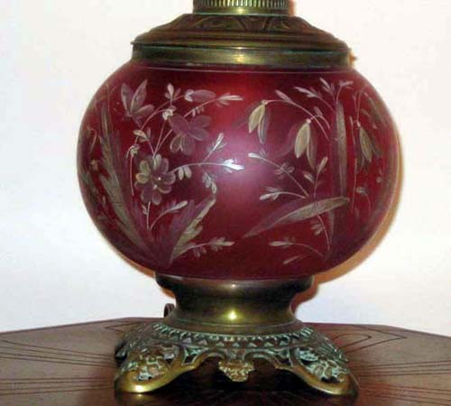 Victorian Cranberry Lamp SOLD