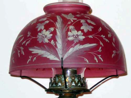 Victorian Cranberry Lamp SOLD