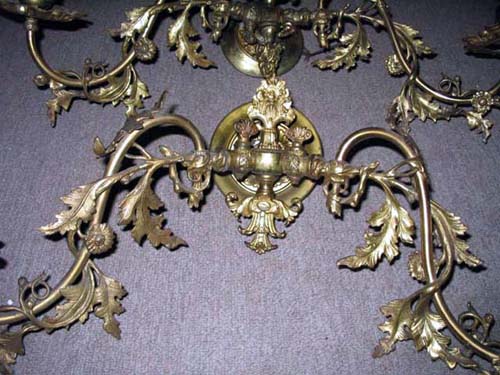 Pr of American Rococco Gas Sconces