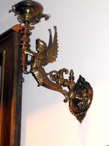 Pr of Figural Gas Sconces