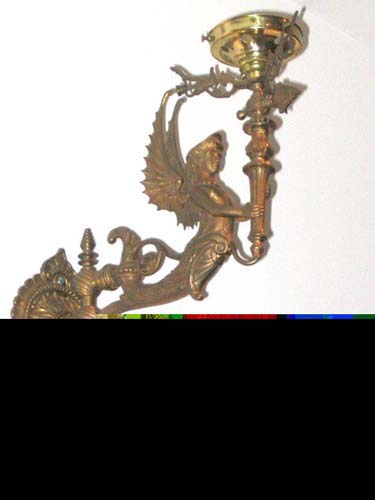 Pr of Figural Gas Sconces