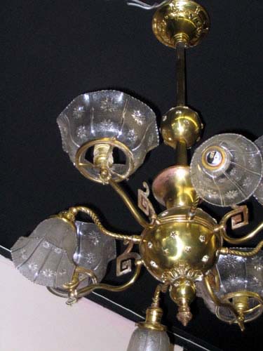 Victorian Gas/Elec Chandelier 4/4