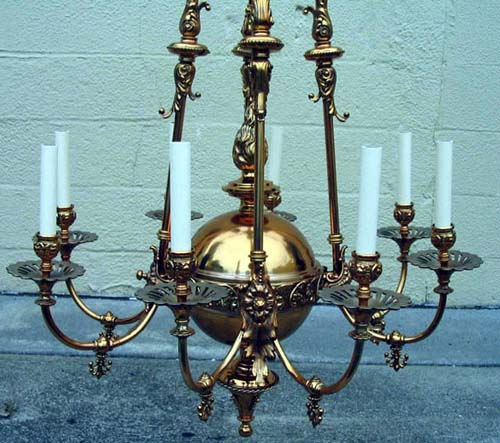 Victorian 8 Arm Gas & Candle SOLD