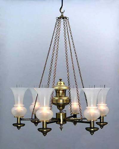 Antique American Argand Chandelier SOLD