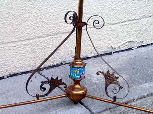 Victorian 3 Arm Longwy Gas Chandelier