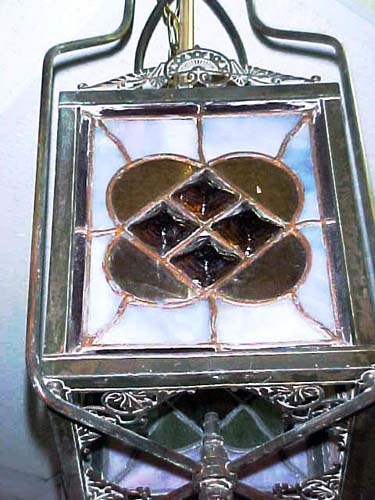 Victorian Slag Glass Hall Lantern - 291