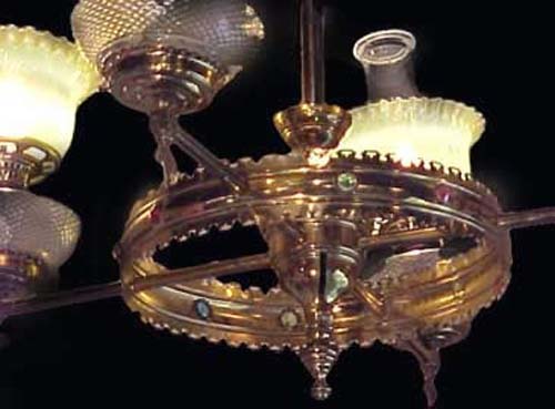 Jeweled Victorian Kerosene Chandelier - 133