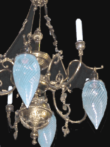 Victorian Gas & Electric Chandelier -SOLD