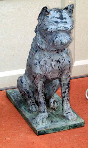 Garden Dog, Cast Iron & Zinc. Mott or Fiske