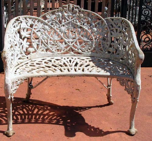 Victorian Cast Iron Passion Flower Bench: SOLD