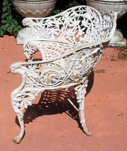 Victorian Cast Iron Passion Flower Bench: SOLD