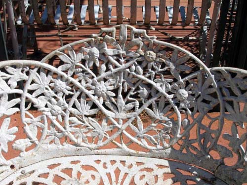 Victorian Cast Iron Passion Flower Bench: SOLD