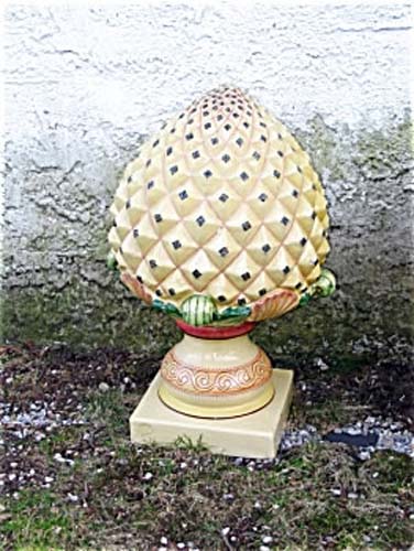 Garden Antiques Pr of Pineapple Finials: