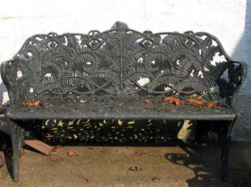 Victorian Cast Iron Fern Bench: SOLD