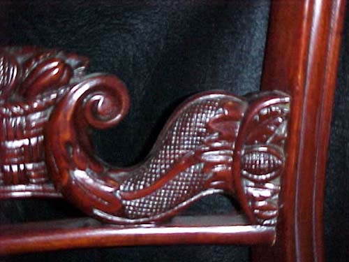 Classical Cornucopia  Carved Chairs, set of 4