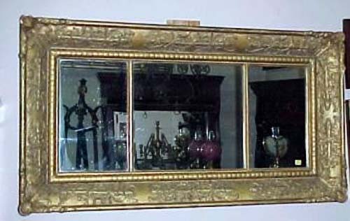 Classical Gold Leaf Overmantel Mirror SOLD: