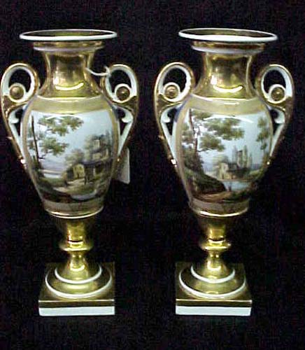 Pr of Old Paris Empire Vases :Sold