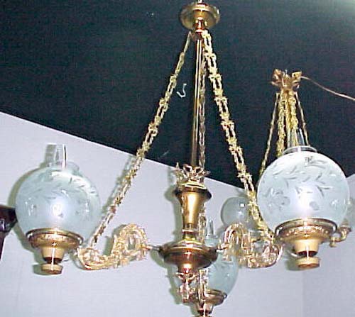 19thC Rare Astral or Solar Chandelier; SOLD: