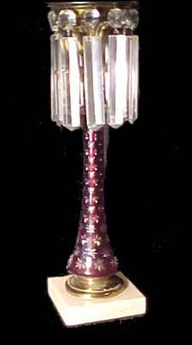 Astral Lamp with Ruby Cut to Clear Base :