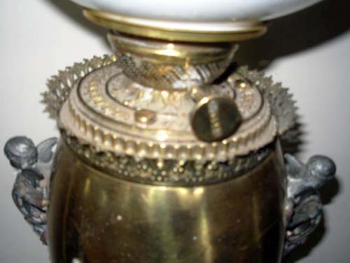  Victorian Banquet Lamp brass base