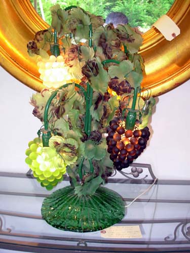 Antique Italian Glass Grape Lamp-SOLD