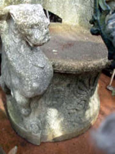  Chairs, Antique Stone carved pair SOLD