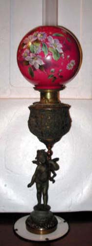 Lamps, Victorian Kerosene Newel Light