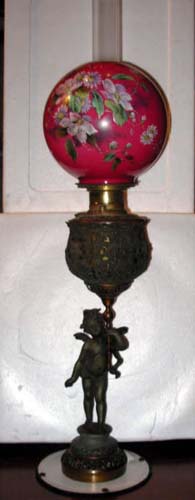 Lamps, Victorian Kerosene Newel Light