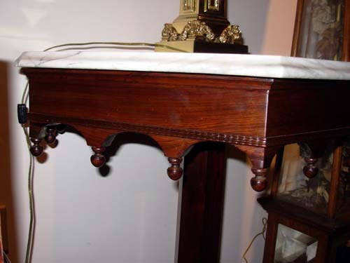 Am. Gothic Revival Marbletop Table