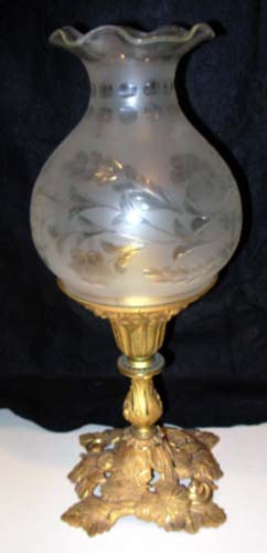 Astral Lamp with Rococco Base