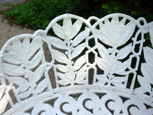 Garden Bench, Laurel Pattern -SOLD