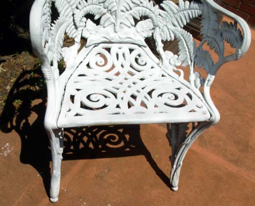 Chair, Cast Iron Fern Pattern Pr SOLD