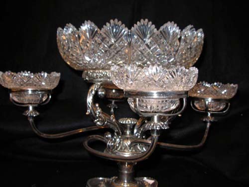Cut Glass Epergne SOLD