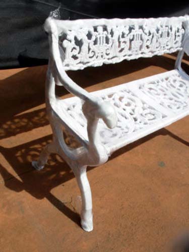 Bench,Cast Iron Bench w Angels SOLD