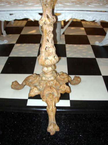 Table, Cast Iron Marble top. SOLD